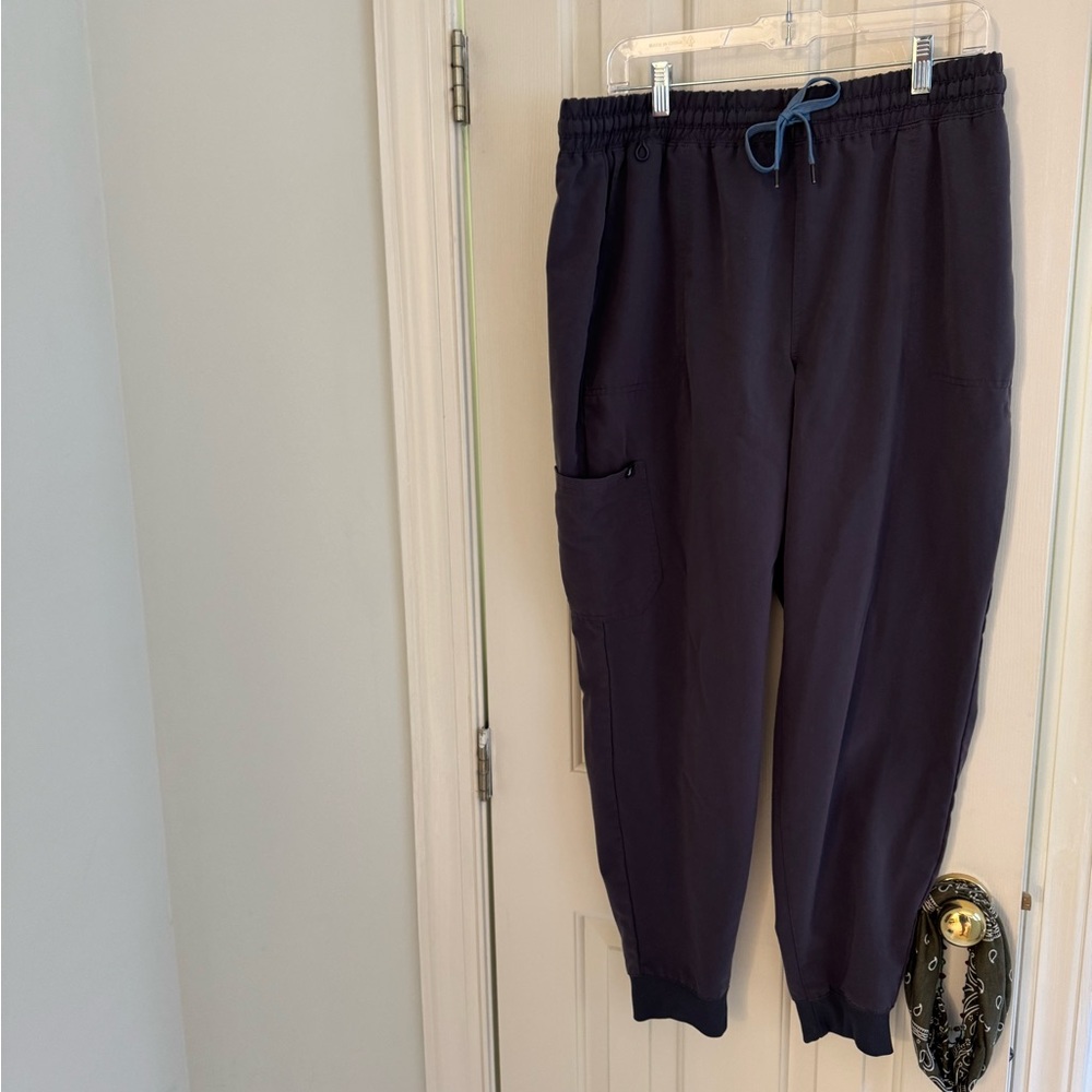 Scrub pants: Jaanuu gray  Jogger scrub pants  with Elastic Cuffs and Tapered Fit